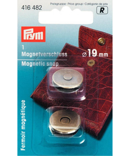 Prym Magnet-Verschluß 19mm altmessing