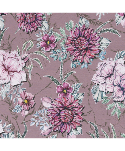 0,1m Jersey "Watercolor Garden" by Lila-Lotta