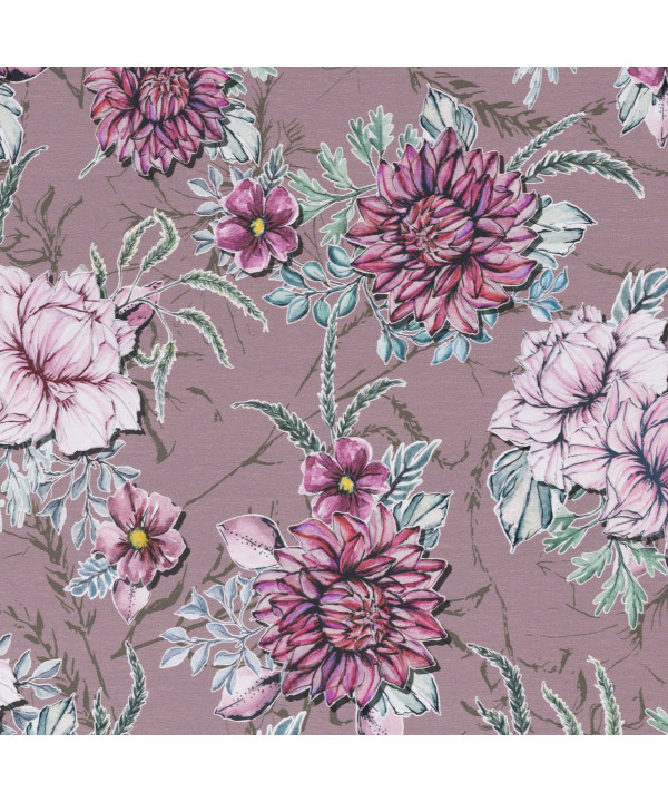 0,1m Jersey "Watercolor Garden" by Lila-Lotta