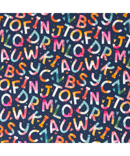 0,1m Baumwolle  "Kim" Buchstaben