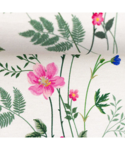 0,1m Jersey "Jonne" Blumen, weiß