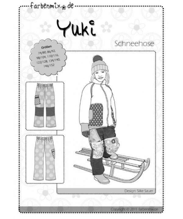 Schneehose "Yuki", Papierschnittmuster