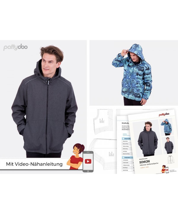 Softshelljacke Herren "Simon" by pattydoo, Papierschnittmuster