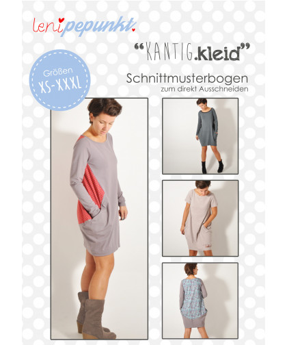 Damenkleid "KANTIG.kleid" Gr. XS-XXXL  by leni pepunkt, Papierschnittmuster
