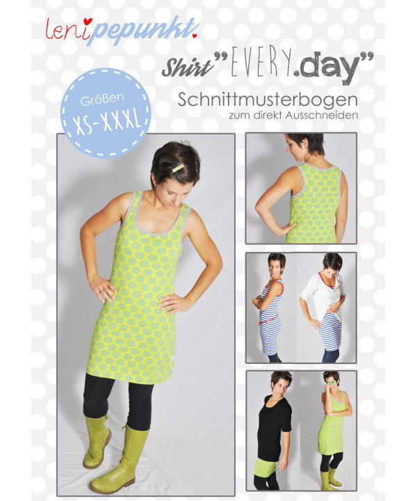Shirt "EVERY.day" Gr. XS-XXXL  by leni pepunkt, Papierschnittmuster