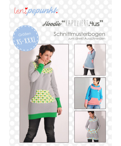 Hoodie "KAPUZIERT.4us" Gr. XS-XXXL  by leni pepunkt, Papierschnittmuster