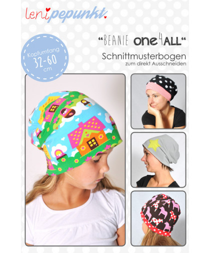 Mütze "BEANIE one4all" KU Gr. 32-60  by leni pepunkt, Papierschnittmuster