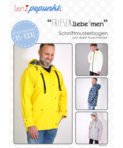 Regenmantel "FRIESEN.liebe4men" XS-XXXL  by leni pepunkt, Papierschnittmuster