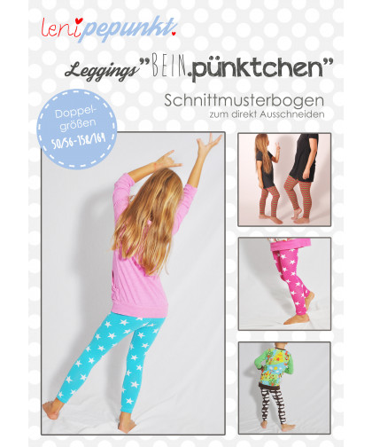 Leggings "BEIN.pünktchen" Gr. 50/56-158/164 by leni pepunkt, Papierschnittmuster