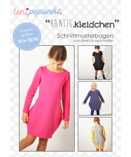 Kleid "KANTIG.kleidchen" Gr. 50/56-158/164 by leni pepunkt, Papierschnittmuster