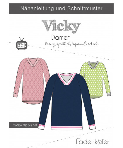 Pullover "Vicky" by Fadenkäfer, Papierschnittmuster