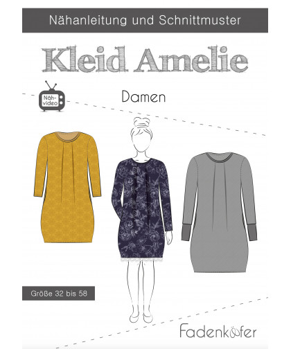 Kleid "Amelie" by Fadenkäfer, Papierschnittmuster