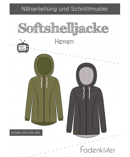 Softshelljacke Herren by Fadenkäfer, Papierschnittmuster