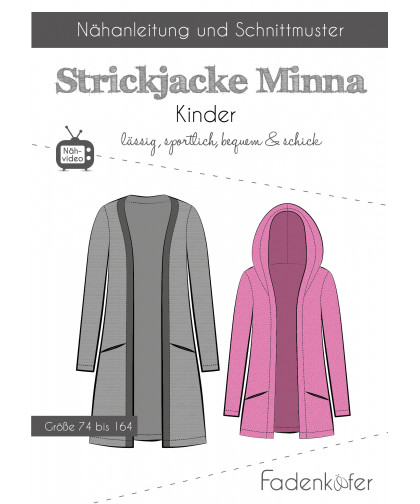 Strickjacke "Minna" by Fadenkäfer, Papierschnittmuster