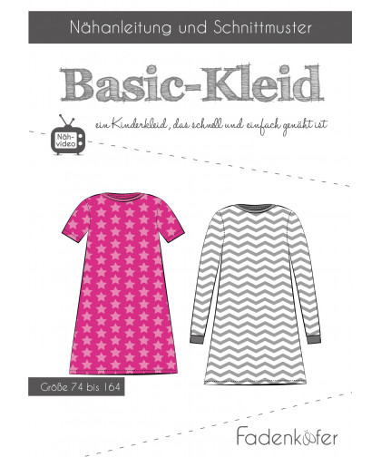 Kleid "Basickleid" by Fadenkäfer, Papierschnittmuster